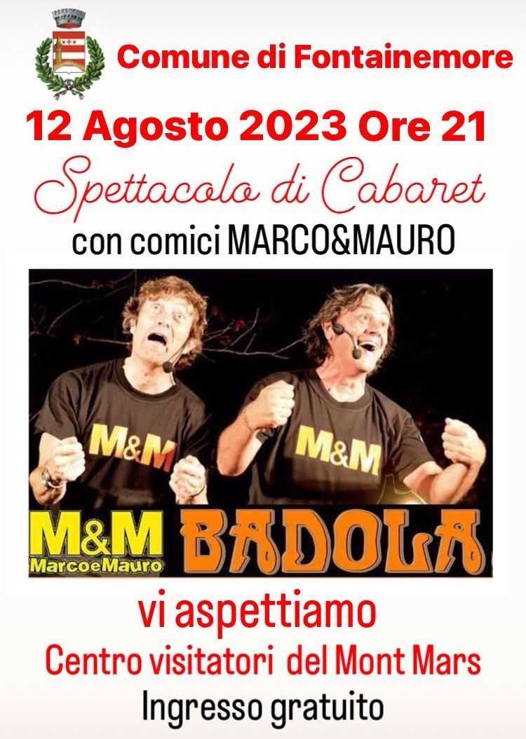 Spettacolo di Cabaret con i comici Marco & Mauro